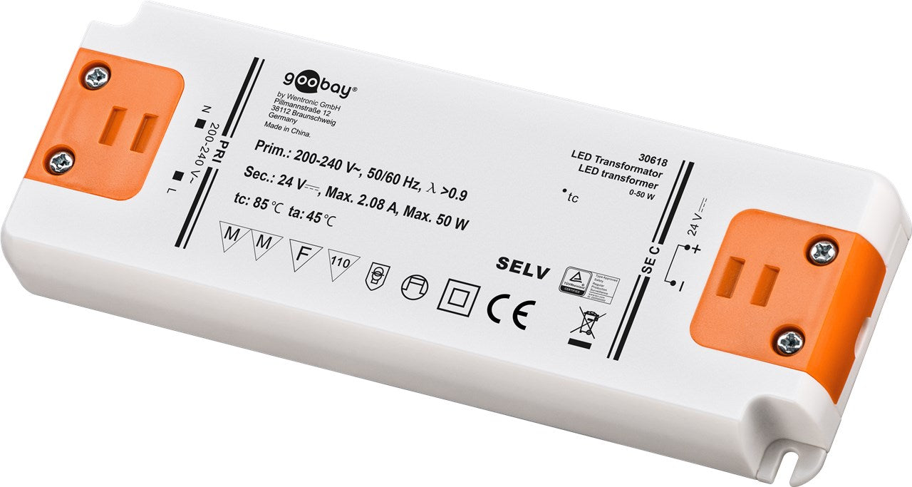 Trasformatore LED 24 V DC/50 W Trasformatore LED 24 V DC/50 W